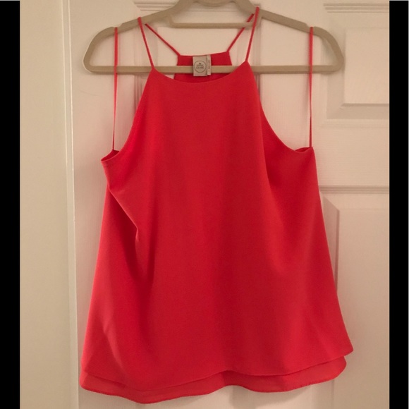 Paper Crane High Neck Tank -Coral - Picture 1 of 4